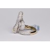 Womens Diamond Cocktail Coil Snake Ring 14K Yellow Gold 5.07ct