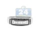 14K White Gold 0.42 ct Black Diamond Mens Band Ring