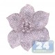 18K White Gold 5.63 ct Diamond Womens Flower Cocktail Ring