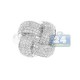 14K White Gold 1.00 ct Diamond Womens Woven Ring