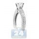 14K White Gold 1ct Round GIA Diamond Solitaire Engagement Ring