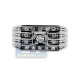 Black PVD 14K Gold 0.48 ct Diamond Mens Rectangle Lined Ring