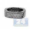 Black 18K Gold 3.33 ct All Diamond Womens Eternity Band Ring