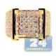 14K Yellow Gold 4.84 ct Diamond Square Mens High Ring