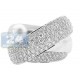 18K White Gold 3.02 ct Diamond Womens Criss Cross Ring