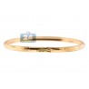 Real 10K Yellow Gold Tree Diamond Cut Womens Bangle Bracelet 7"