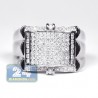 14K White Gold 1.03 ct Diamond Pave Mens Ring