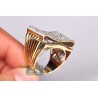 14K Yellow Gold 3.19 ct Diamond Pave Mens Signet Ring