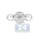 14K White Gold High Top 0.59 ct Diamond Engagement Ring