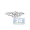 14K White Gold 0.63 ct Diamond Infinity Womens Engagement Ring