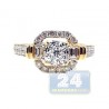 14K Yellow Gold 1.22 ct Baguette Diamond Vintage Engagement Ring