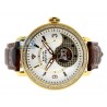 Mens Diamond Automatic Yellow Gold Watch Aqua Master 2.25 ct
