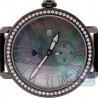 Mens Diamond Black Watch Aqua Master Round Automatic 2.25 ct
