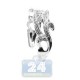 18K White Gold 0.35 ct Diamond Womens Openwork Antique Ring