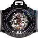 Aqua Master Automatic Skeleton 0.24 ct Diamond Mens Black Watch