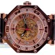 Aqua Master Automatic Skeleton 1.00 ct Diamond Mens Rose Watch
