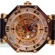 Aqua Master Automatic Skeleton 1.00 ct Diamond Mens Yellow Watch