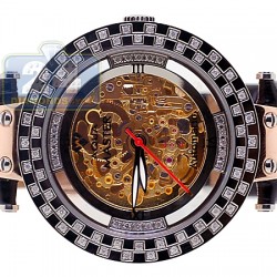 Aqua Master Automatic 1.25 ct Diamond Mens Rose Gold Steel Watch