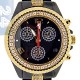 Aqua Master Black Ceramic 3.00 ct Diamond Womens Gold Tone Watch