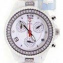 Aqua Master White Ceramic 3.00 ct Diamond Womens Mini Watch