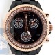Aqua Master Black Ceramic 1.25 ct Diamond Womens Rose Tone Watch