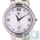 Aqua Master Classics Round 1.00 ct Diamond Mens Silver Dial Steel Watch