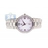 Aqua Master Classics Round 1.00 ct Diamond Mens Silver Dial Steel Watch