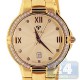 Aqua Master Classics Round 1.00 ct Diamond Mens Yellow Watch