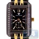Aqua Master Classics Square 0.75 ct Diamond Womens Black Watch