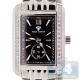Aqua Master Classics Square 0.75 ct Diamond Womens Black Dial Steel Watch