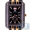 Aqua Master Square 1.50 ct Diamond Mens Yellow Gold Black PVD Watch