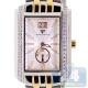 Aqua Master Square 1.50 ct Diamond Mens Gold Tone Steel Bracelet Watch