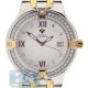 Aqua Master Classics Round 1.00 ct Diamond Mens Gold Tone Steel Watch