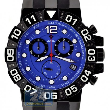 Aqua Master Sport 0.24 ct Diamond Mens Blue Dial Watch