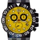 Aqua Master Black PVD Sport Chrono 0.24 ct Diamond Mens Yellow Watch