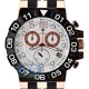 Aqua Master Rose Gold Sport Chrono 0.24 ct Diamond Mens White Dial Watch