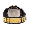Aqua Master Octagon 0.12 ct Diamond Yellow Gold Tone Mens Black PVD Watch