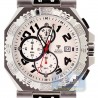 Aqua Master Octagon 0.12 ct Diamond Mens White Dial Bracelet Watch