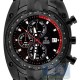 Aqua Master 0.24 ct Diamond Black PVD Case Bracelet Red Tone Dial Mens Watch
