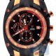 Aqua Master Chronograph 0.24 ct Diamond Mens Rose Gold Black PVD Watch