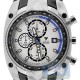 Aqua Master 0.24 ct Diamond Mens Black PVD Bracelet Blue Tone Watch