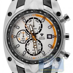 Aqua Master Chronograph 0.24 ct Diamond Mens 2 Tone Steel Bracelet Watch