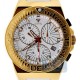 Aqua Master Spider White Band Mens Gold Steel Watch