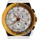 Aqua Master Spider White Rubber Yellow Bezel Mens Watch