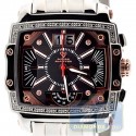 Aqua Master Big Date 0.10 ct Diamond Mens Black Dial Watch