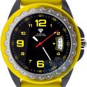 Aqua Master Black PVD Diamond Womens Yellow Rubber Watch