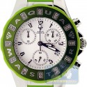 Aqua Master Jelly 0.24 ct Diamond Womens Green Rubber Watch