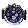 Aqua Master Jumbo 0.24 ct Diamond Mens Blue Dial Watch