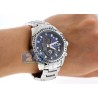 Aqua Master Chrono 1.50 ct Black Diamond Mens Blue Dial Watch