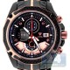 Aqua Master Carbon Chronograph Mens Black Rose Steel Watch